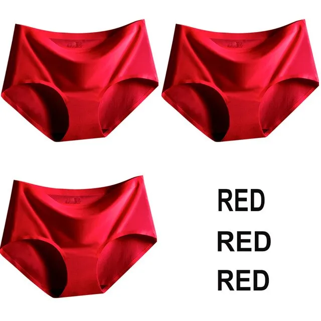 3PCS/Set Seamless Panties Women Underwear Sexy Panties Female Lingerie Underpants Briefs Invisible Pantys Solid Color Intimates