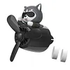 Cartoon Car Fragrance with 2 Fragrances Vent Perfume Gift for Friends (Black)