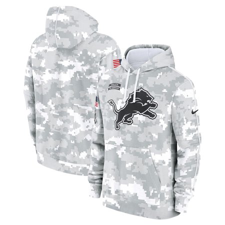 Men's Detroit Lions  Arctic Camo 2024 Salute To Service Big &amp; Tall Club Fleece Pullover Hoodie