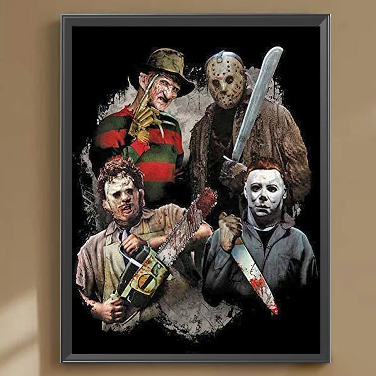 Classic Horror Portrait (canvas) full round or square drill diamond painting