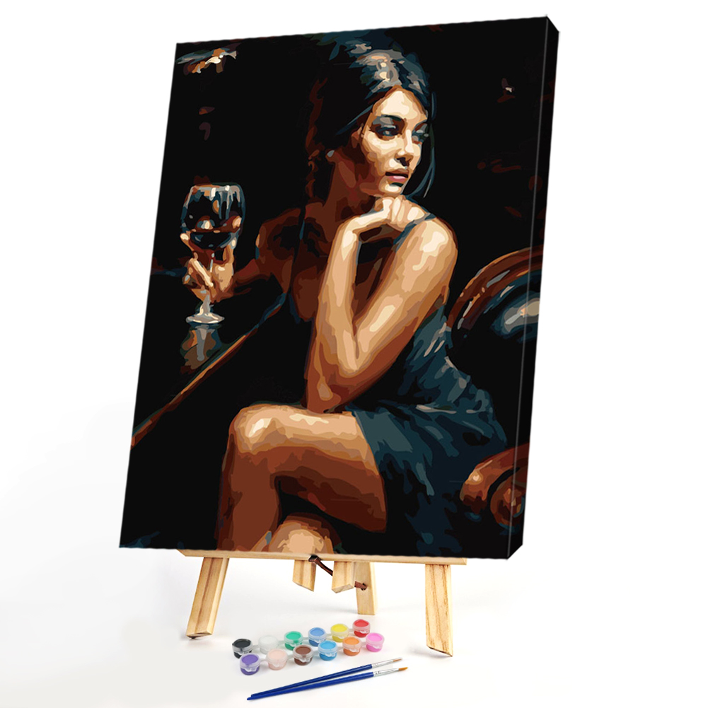 

40x50cm - Paint By Numbers Attractive Woman, 501 Original