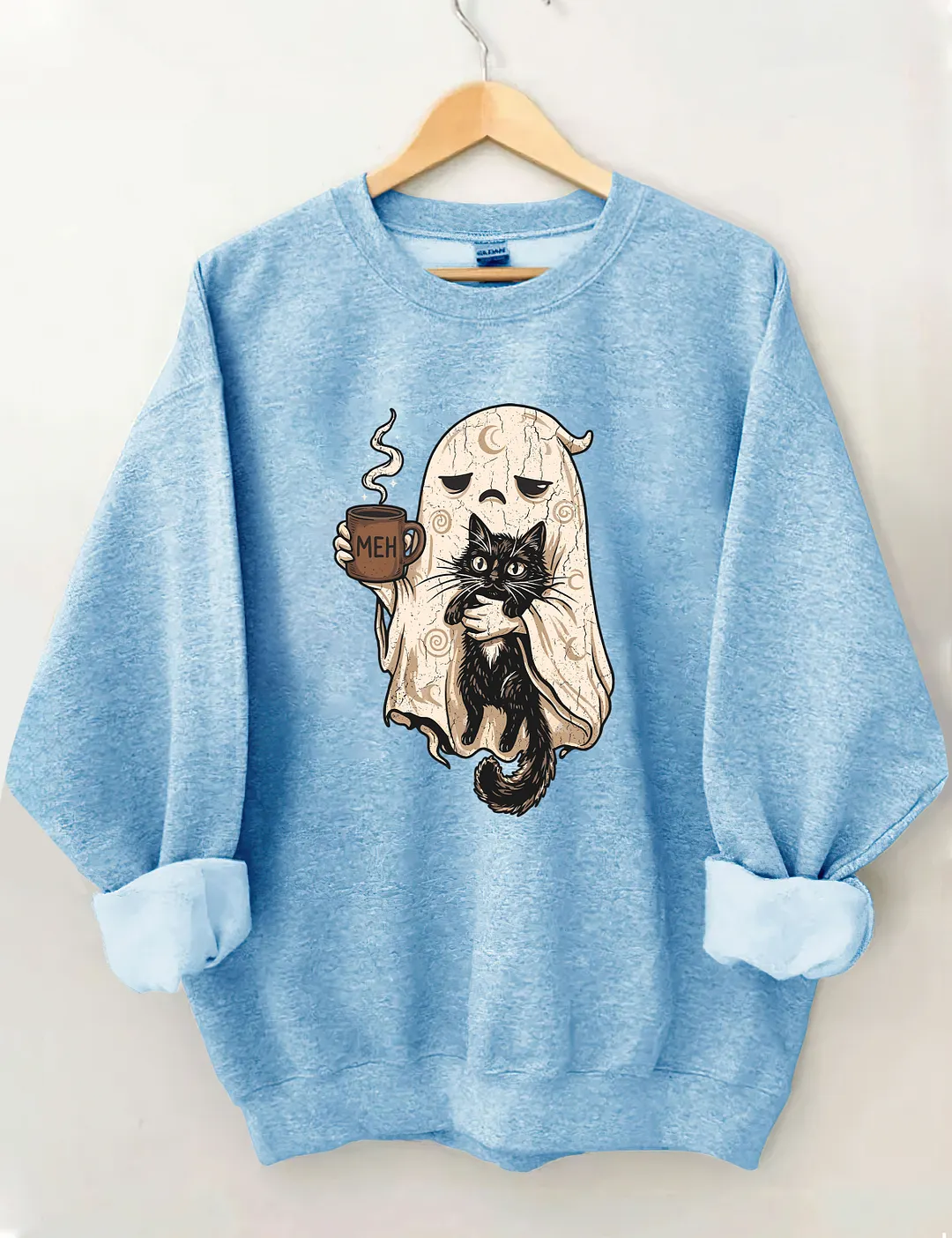Ghost & Coffee Cat Sweatshirt