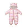 Plus Velvet Shiny Baby Girl Winter Rompers