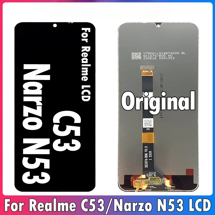 Original 6.74" For Oppo Realme C53 LCD Display Screen Touch Digitizer Assembly Replacement For Realme Narzo N53 LCD RMX3761