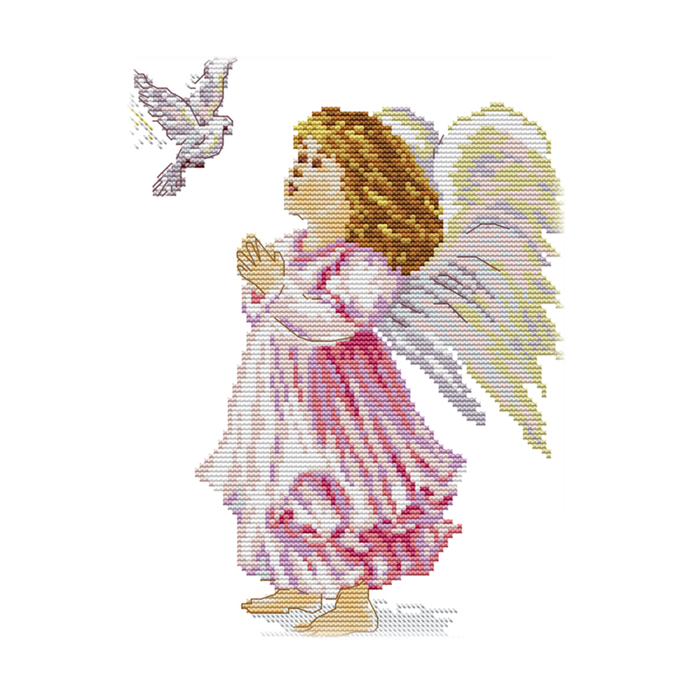 

Angel - 14CT Stamped Cross Stitch - 23*31CM, 501 Original