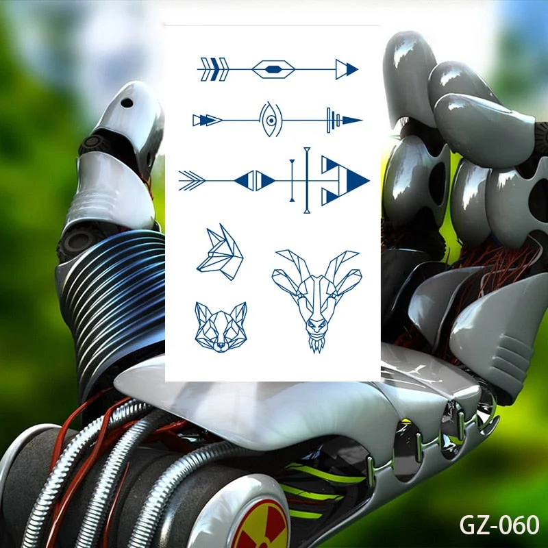 Temporary Waterproof Tattoo Stickers Butterfly Deer Rabbit Flower Juice Ink Lasting Boy Girl Chest Neck Hand Fake Bracelet Tatoo