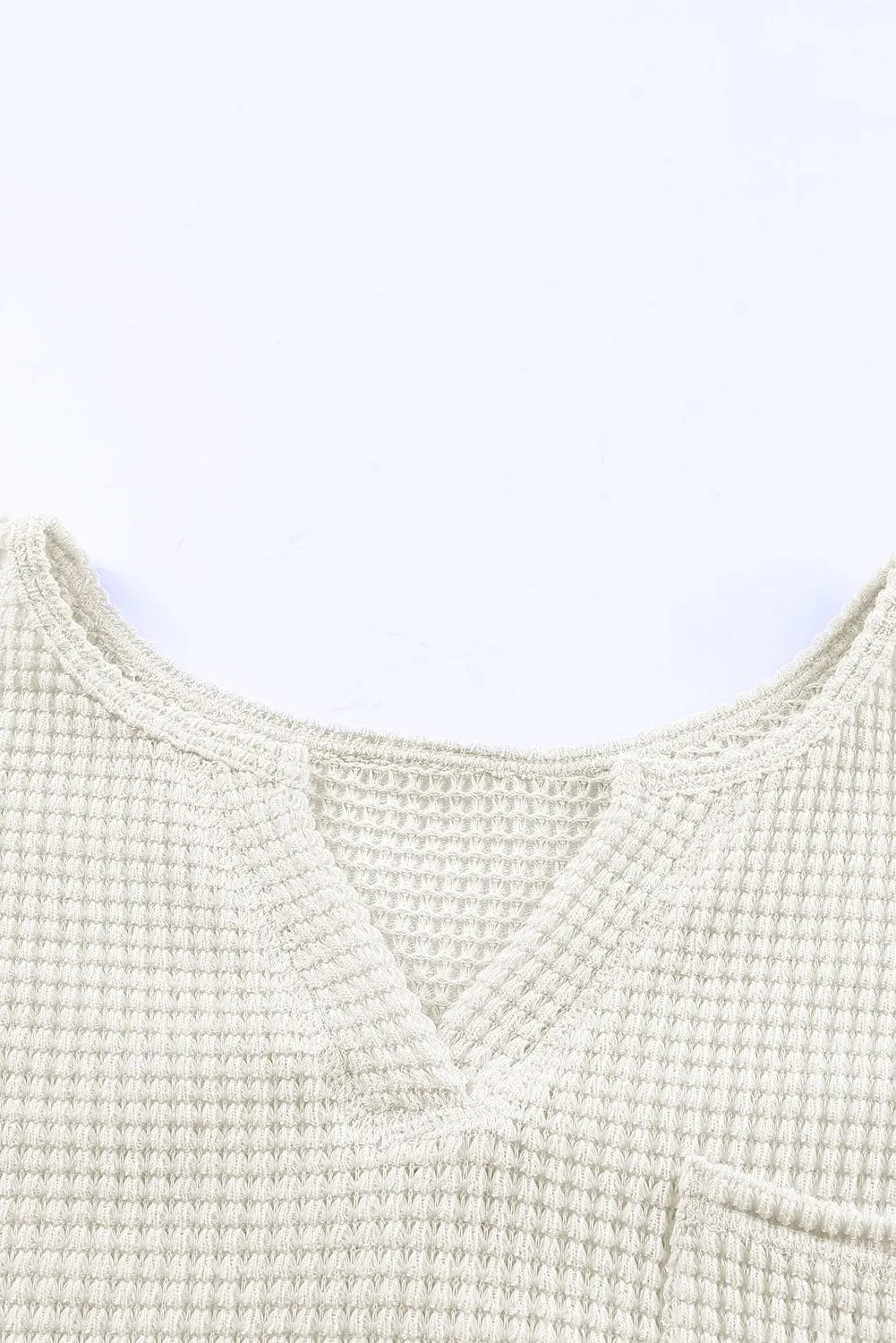 Everyday Waffle Knit Henley Top