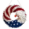 American Eagle Flag Patriotic Wreath 2026 USA 250 Decorations 250th Anniversary Eagle Wreath for 4th of July for Front Door Wall Party Holiday Decoration