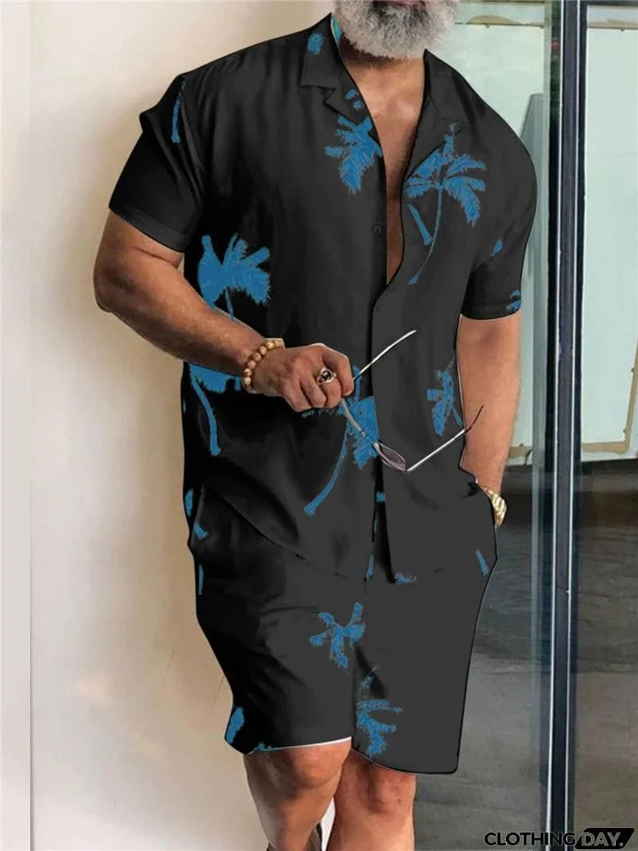 Men's Printed Outdoor 2-Pieces Shirt Sets