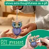 1PC, porte-cl&eacute;s DIY 3D en diamant avec boucle homard, porte-cl&eacute;s double face en diamant avec cha&icirc;ne &agrave; ressorts, mosa&iuml;que de diamants en cristal &agrave; ressorts, cadeau unique fait main