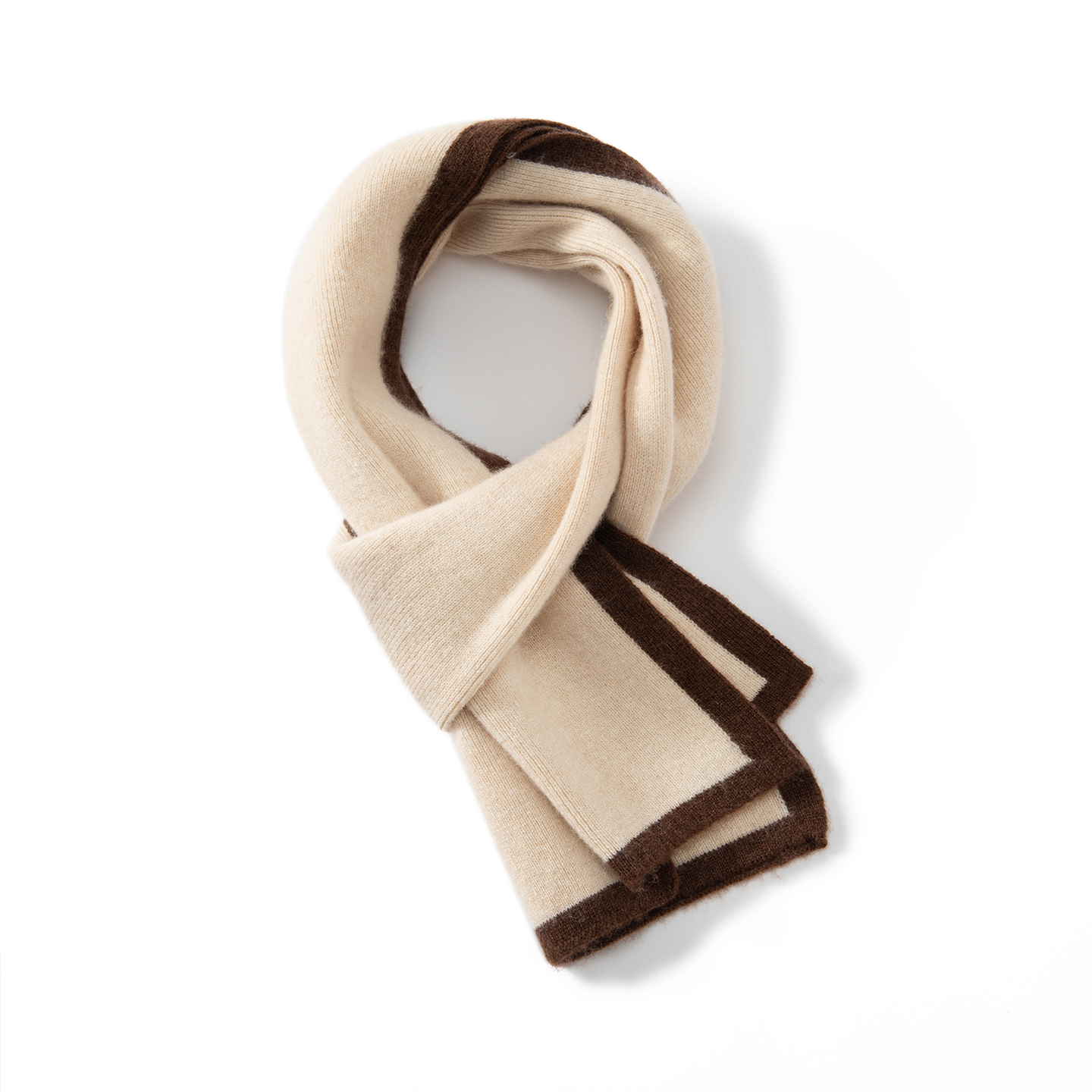 Kid's Minimalist Contrast Trim Cashmere Scarf for Everyday Style REAL SILK LIFE