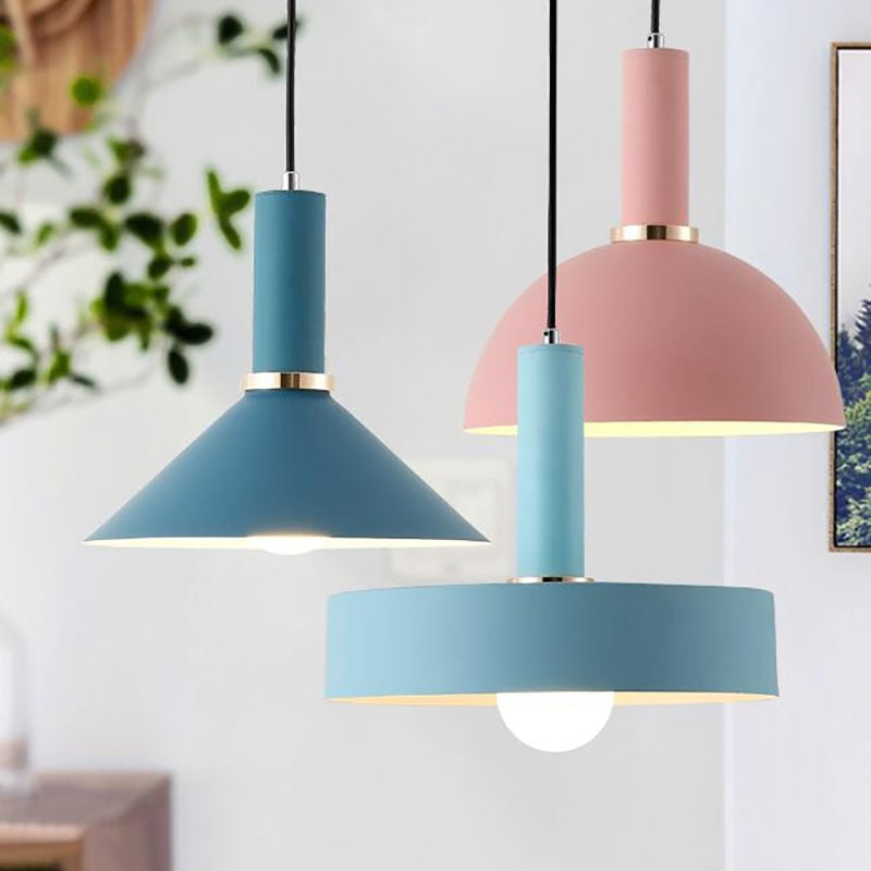 Nordic Macarons pendant lights Modern bedroom bedside dining room Pendant lamp Bar/cafe individual creative lighting fixtures