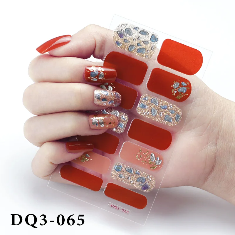Churchf Nail Stickers Fashion Design Nail Polish Stickers Full Cover Nail Decorations for Manicure Self Adhesive Decals for Nails-Nail Inspo