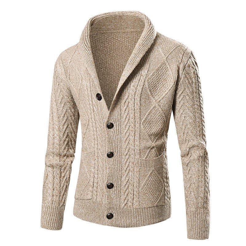 Men's Twisted Blossom Shirt Knitted Coat