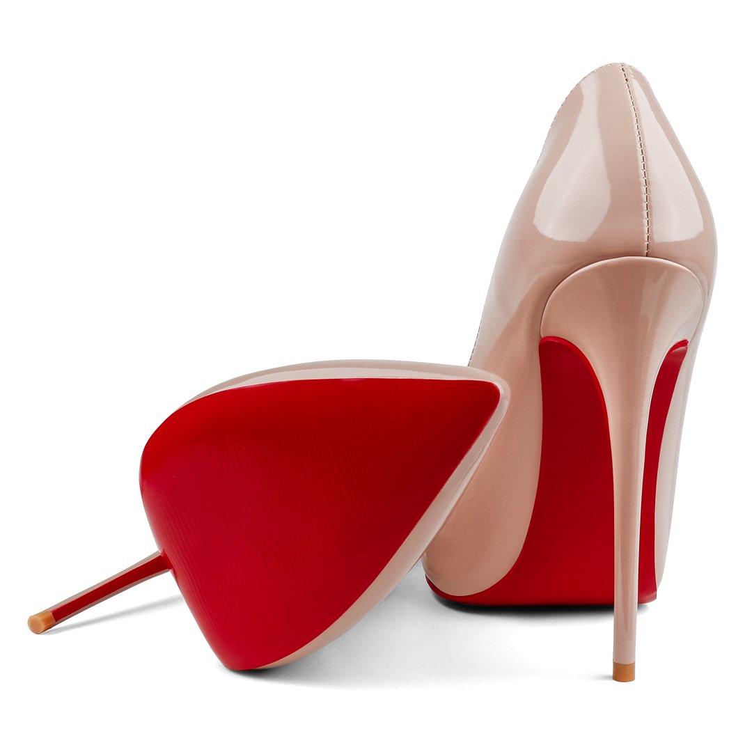 120mm Women's High Heels Party Wedding Stilettos Patent Red Bottom Pumps-vocosishoes