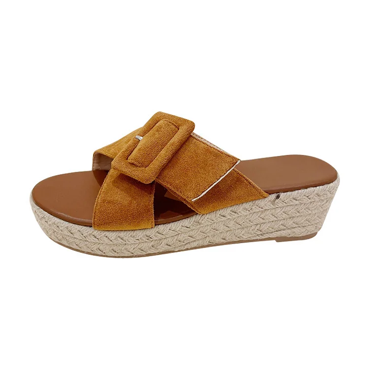 MOLLY CRISS CROSS CASUAL WEDGES SLIPPERS