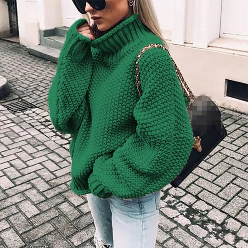 Fashion High Neck Loose Knit