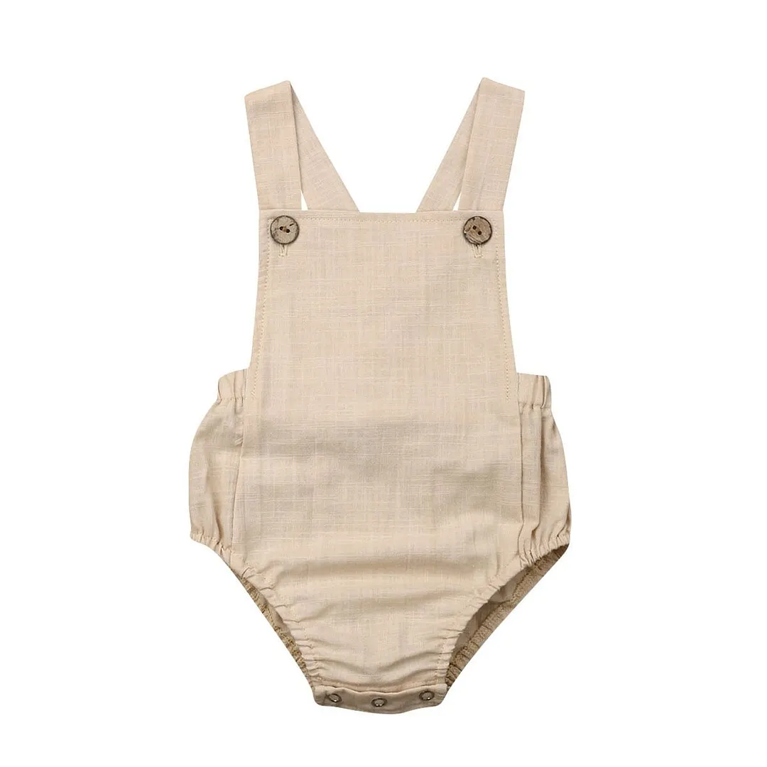 2019 Baby Summer Clothing 0-3Y Newborn Infant Baby Boy Girl Cotton Bodysuit Striped Solid Casual Jumpsuit Outfits Sunsuit