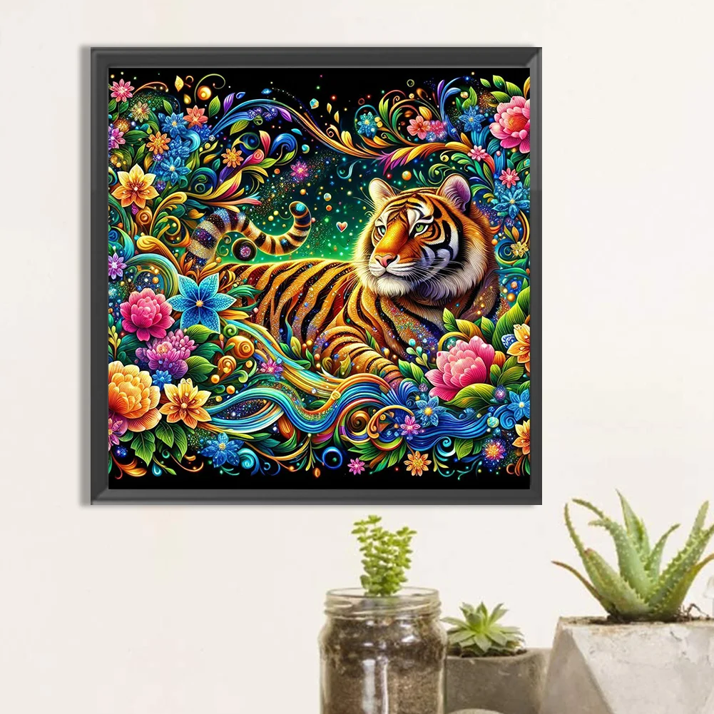 Diamond Painting - Full Round Drill - Tiger(Canvas|40*40cm)