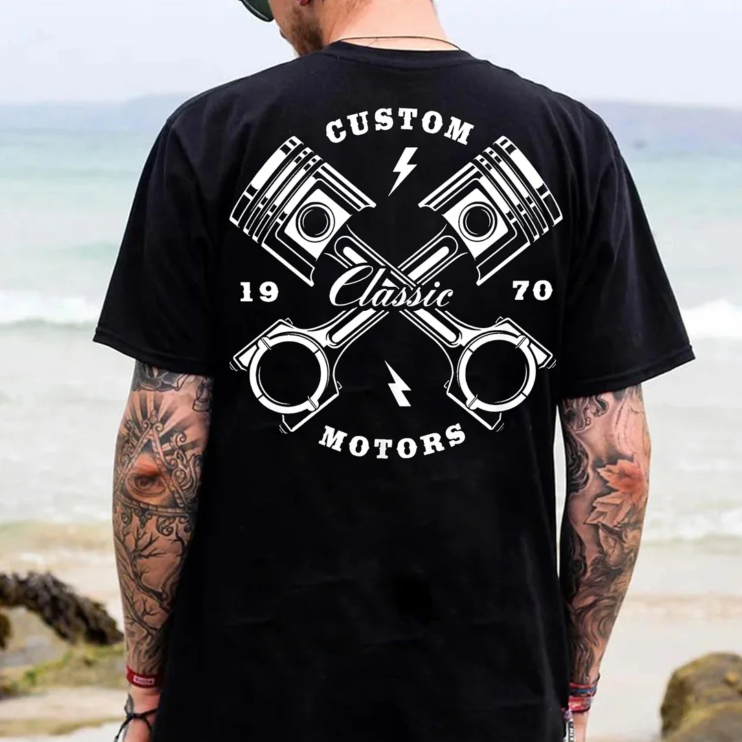 CUSTOM CLASSIC MOTORS Piston Print Men's T-shirt