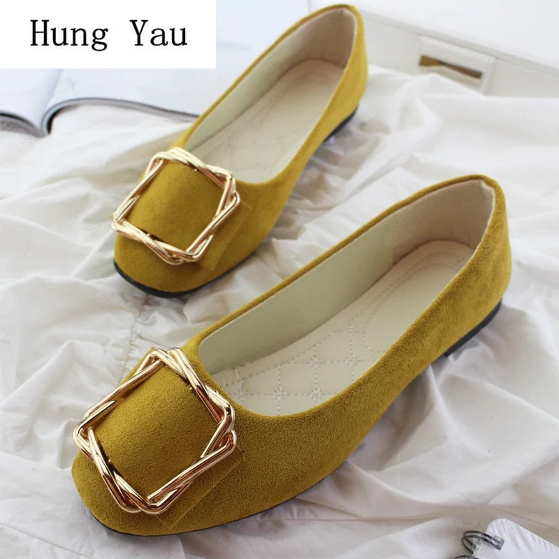 Comemore 2022 Women Flats Luxury Elegant Pumps Woman Loafers Summer Moccasins Ballerinas Flat Casual Shoes Ladies Plus Size 43