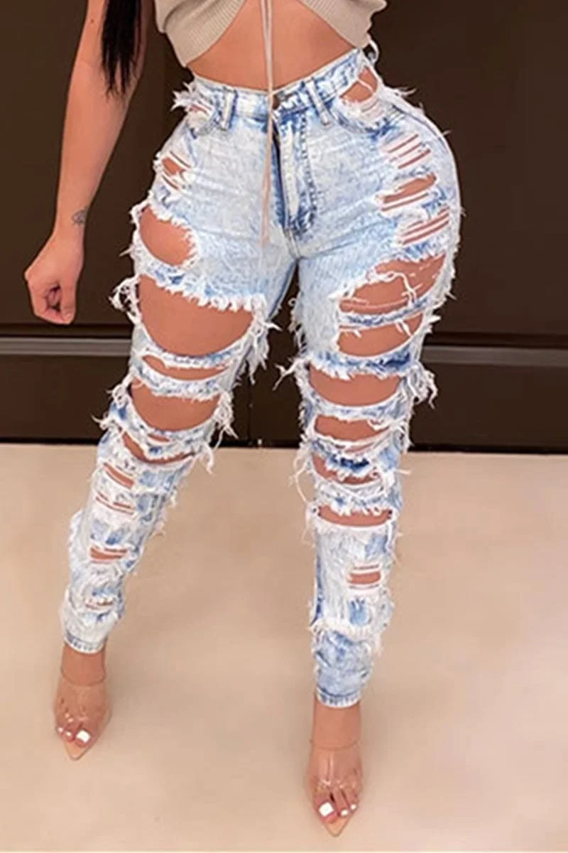 Fashion Sexy Skinny Patchwork Jeans