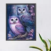 >SALE<5D DIY Full Round Drill Partial AB Diamond Painting Owl Decoration 45x55CM