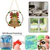 Christmas Diamond Painting Ornament Bell Wreath Hanging Decor 9.45x9.45in
