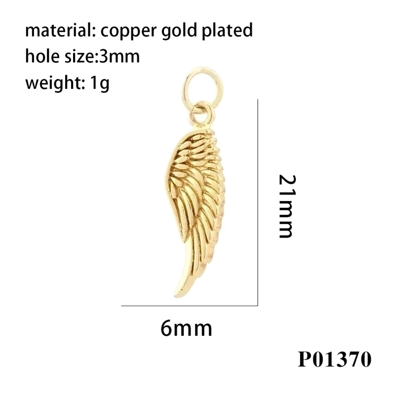 Minimalist Palm Heart Shape Eye Copper Plating Inlay Zircon 18k Gold Plated Charms