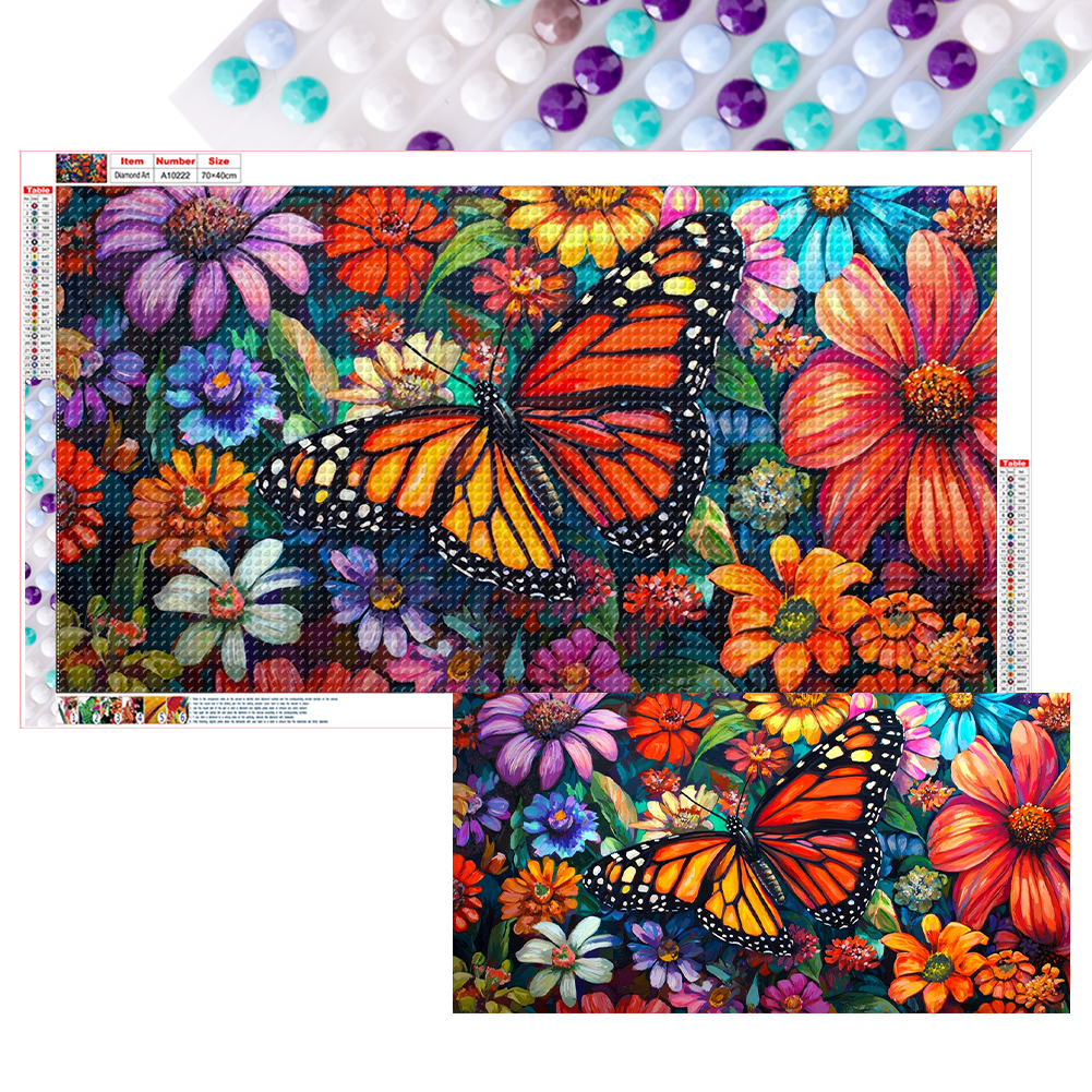 Butterfly 40*70cm(canvas) full round drill diamond painting