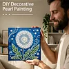 (25x25cm)DIY Dandelion Framed Handmade Pearl Painting Art Craft Kit Living Home Decor