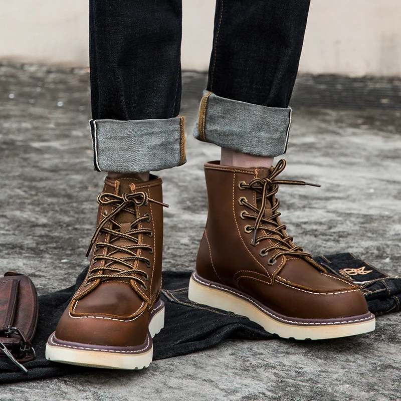Men's Vintage Thick Soled Martin Boots