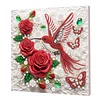 Rose und Bird DIY Kunsthandwerk Perlen-Diamant-Gem&auml;lde mit Rahmen 9,84x9,84 Zoll Diamant-Kunst-Perlen-Malset f&uuml;r Erwachsene Anf&auml;nger-Geschenkidee Heim