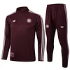 Joyfball 2025/2026 Bayern Munich Half-Pull Training Suit Dark Red Retro Version Football Shirt 1:1 Thai Quality