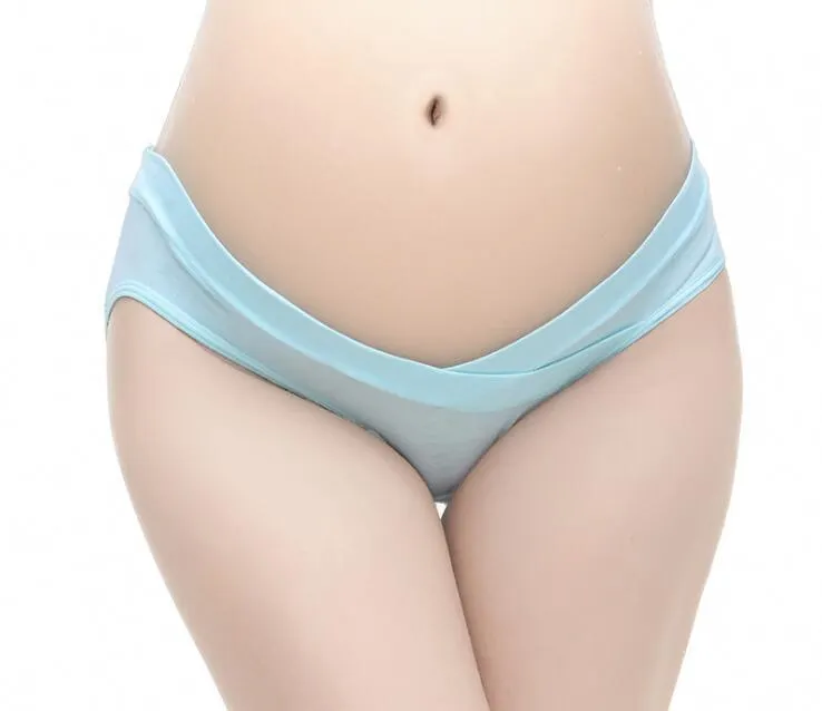 YWHUANSEN Cotton Maternity Pregnant Underwear Postpartum Mother Under Bump Panties V-Shaped Soft Belly Support Panty Breathable