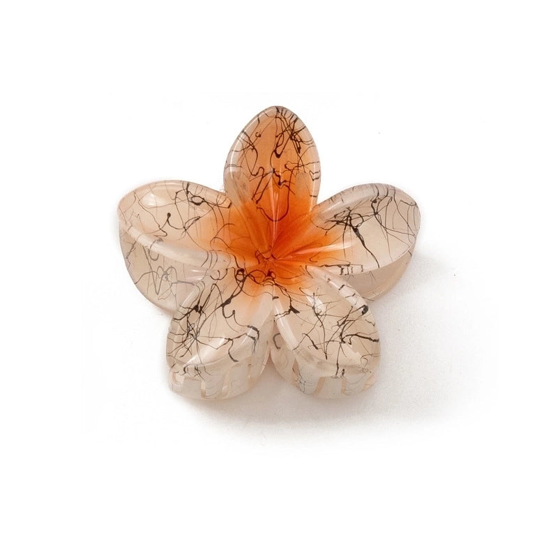 12 Pieces Women’s Minimalist Flower Plastic Resin Stoving Varnish Hair Claws