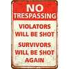[Show]No Trespassing - Vintage Metal Signs - 20*30cm/30*40cm - Warning