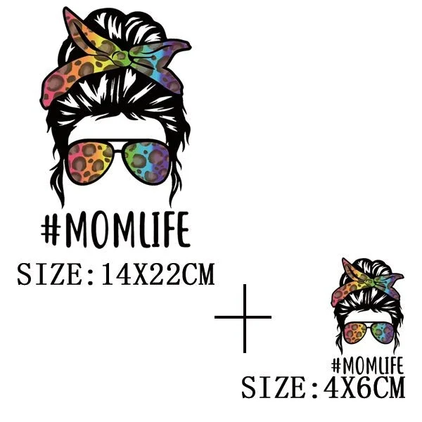Mom&Baby Thermal Sticker On T-shirt DIY Washable Patch On Clothes Fashion Design Iron On Transfer For Hoodies Bag Decor Applique