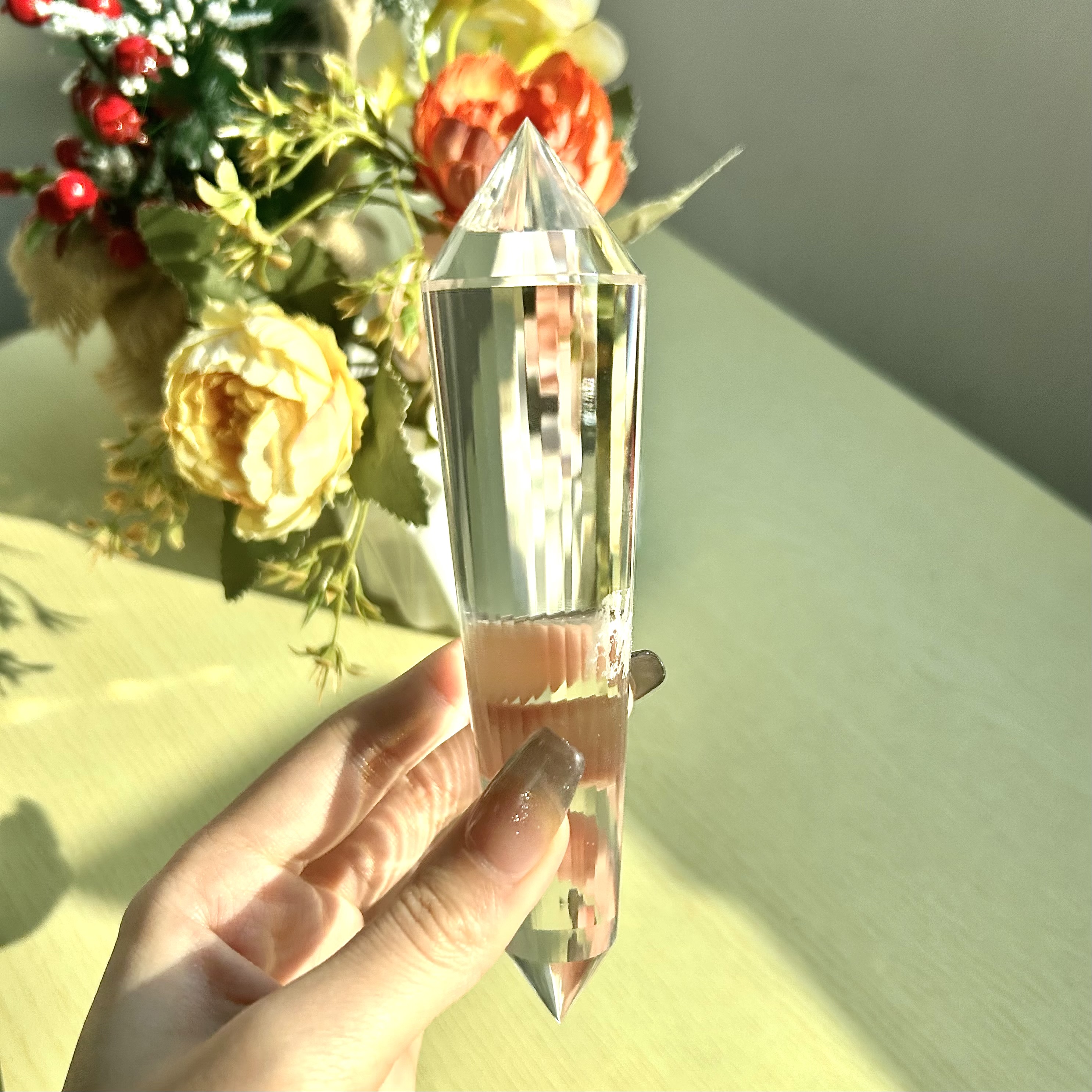 36-Pronged Clear Quartz Double Terminated Point/Wand