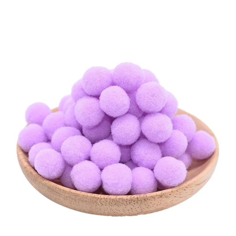 Plush Pompom 15mm 20mm 25mm Soft Pompones Fluffy Plush Balls Pom Poms Furball DIY Handmade Craft Material weeding home Decor