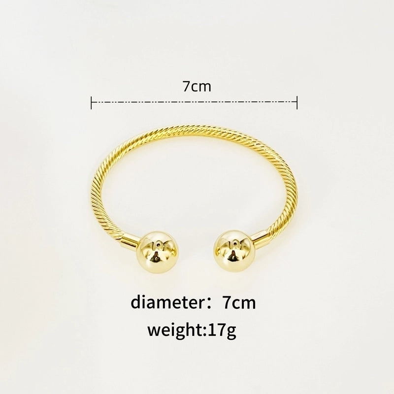 2024 New Twist C- Shaped Bracelet Copper 18K Gold 925 Silver Plated Multi-Functional Fashion Jewelry Women’s Bracelet