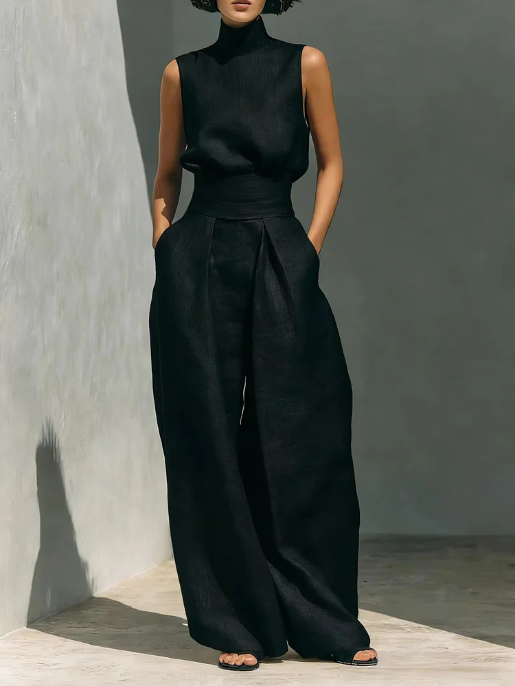 Top & Wide-Leg Pant 2-Piece Set
