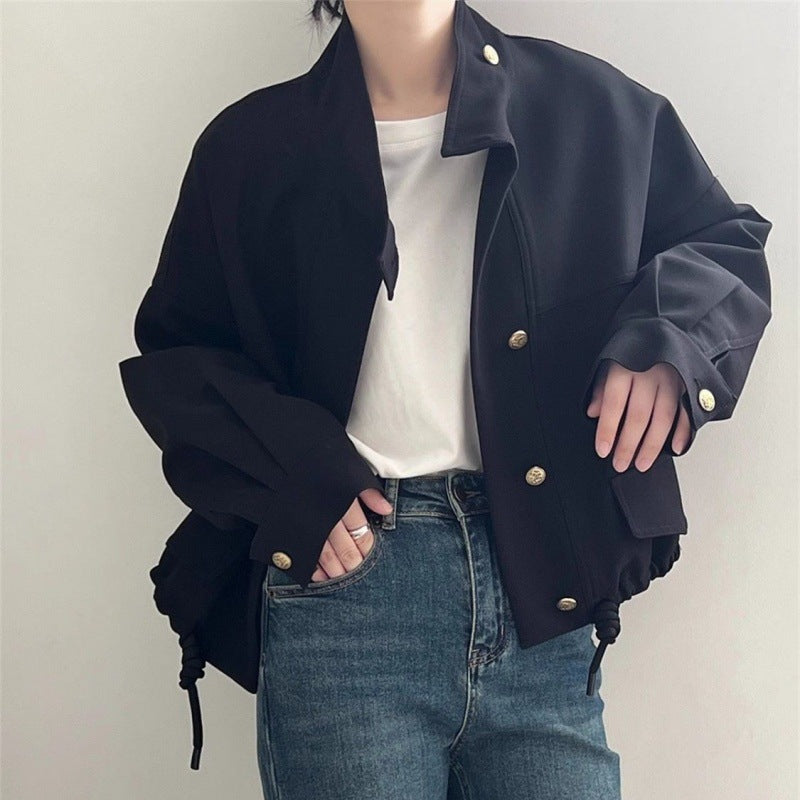 OLCooL 2024 Fall Fashion Solid Color Oversized Button Jacket olcool