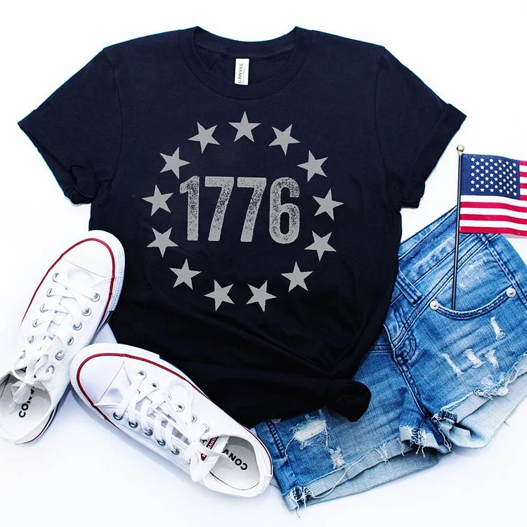 Fourth of July T-shirt Tee - 02201-Annaletters