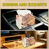 Diamond Art Painting Tissue Box Cover Wear Resist Decorative Paper Napkin Dispenser Multifunction Rhinestone PU Tissue Holder Kit for Adults Home Office Gift (Two Wolves Butterfly)