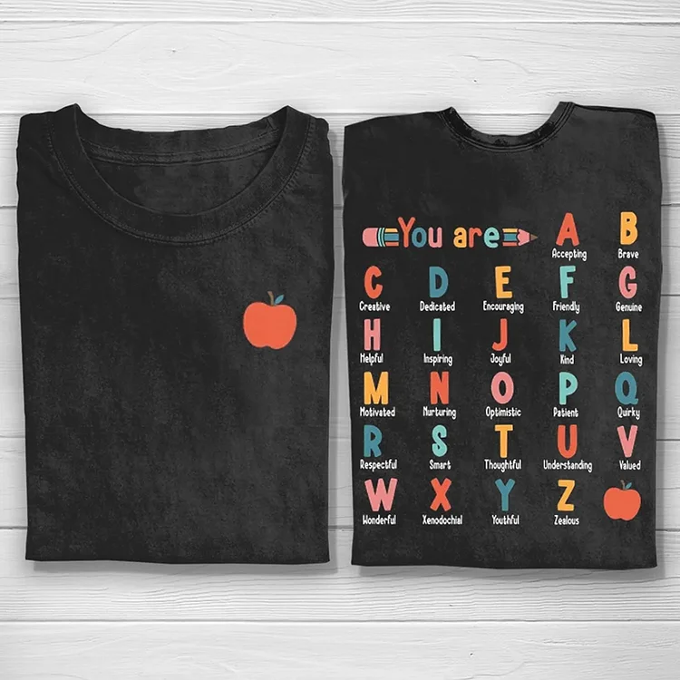 Comstylish ABC Affirmation Teacher Long Sleeve T-Shirt