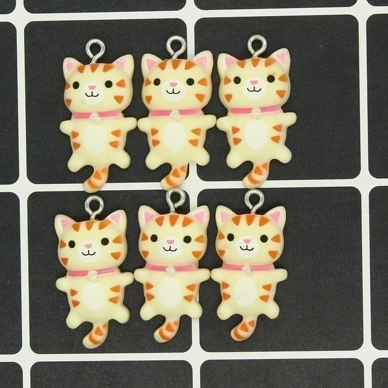 Cute Cat Resin Pendants