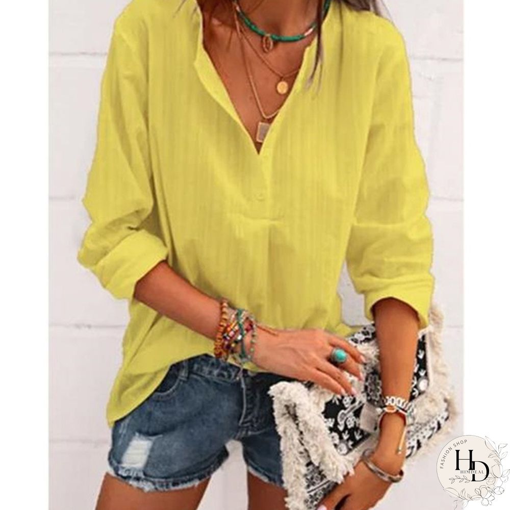 Jacquard Spring and Autumn Loose Blouse Open Tube Round Neck Woven T-shirt