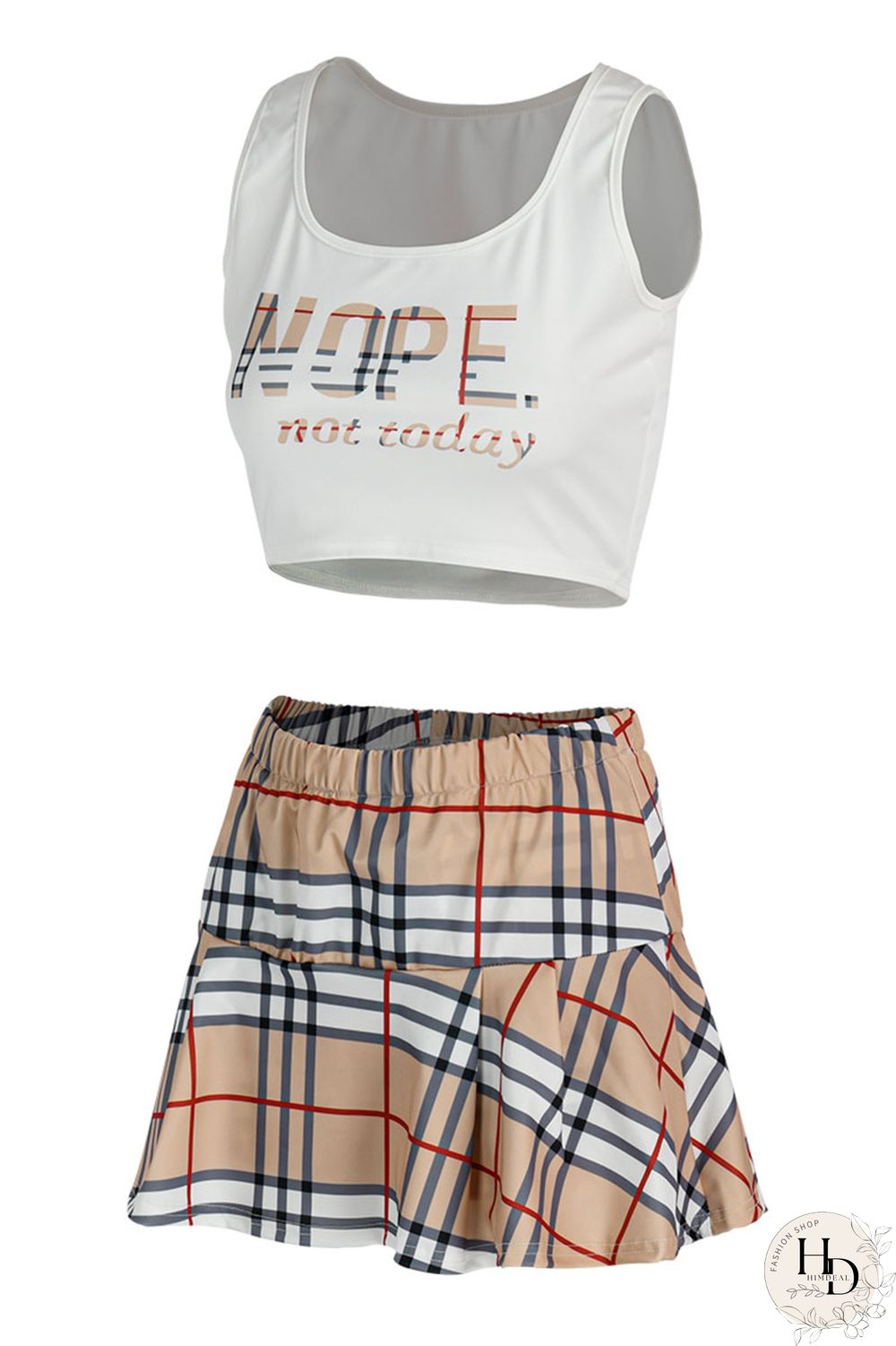 Leopard Print Casual Print Split Joint Fold U Neck Sleeveless Two Pieces