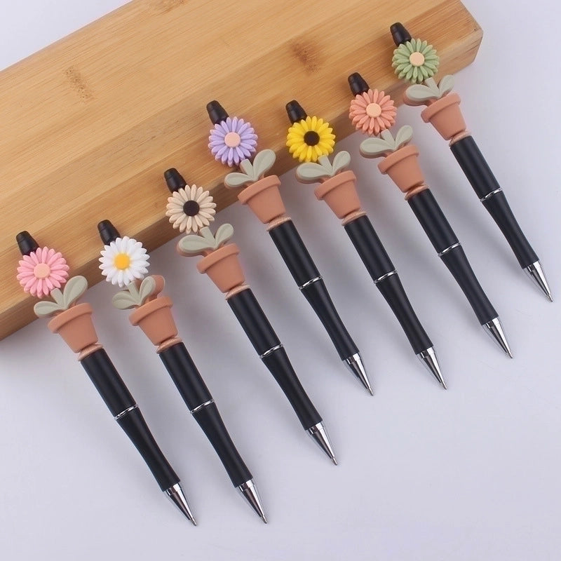 1 Piece Flower Class Learning Silica Gel Cute Ballpoint Pen